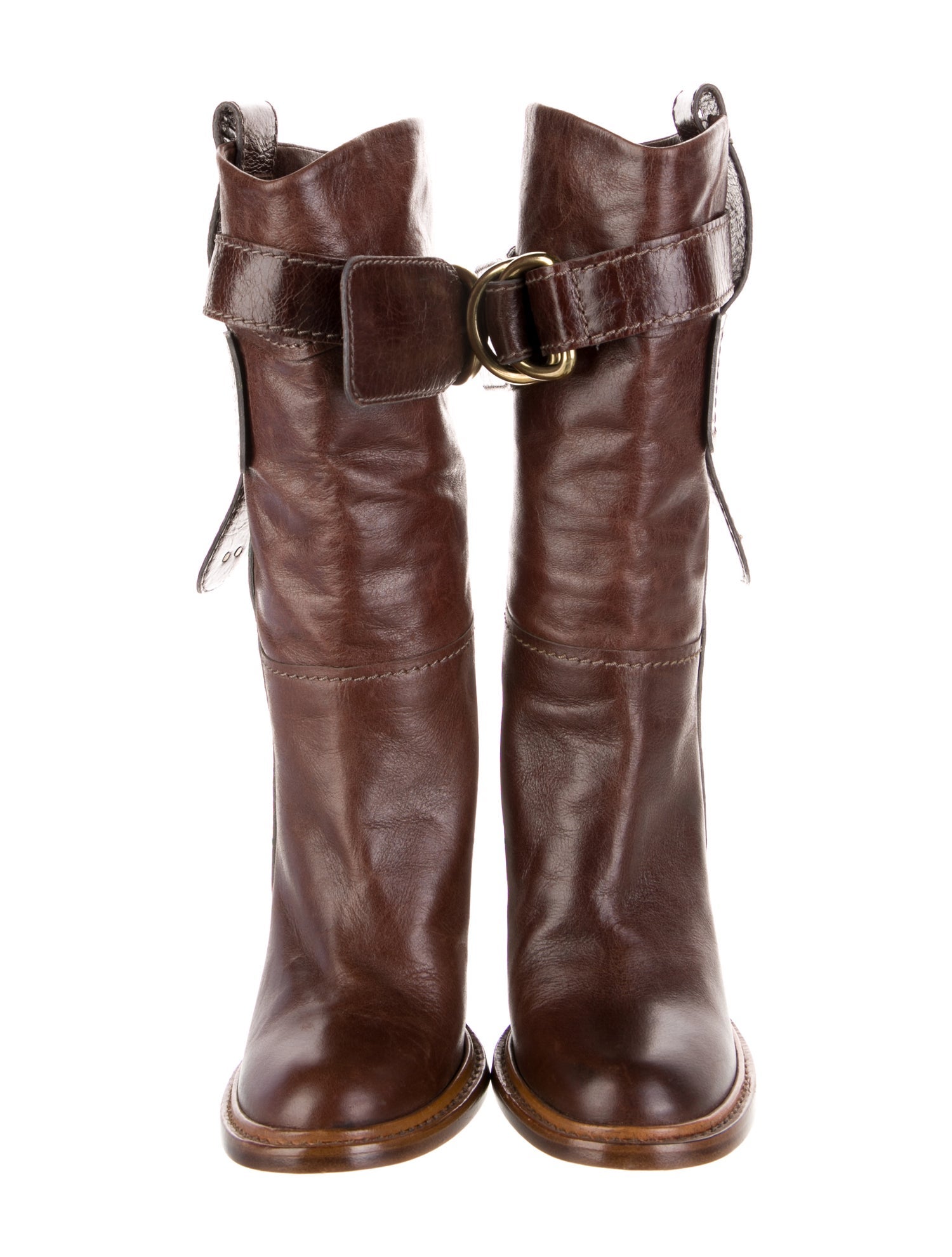 Chloé Leather Moto Boots